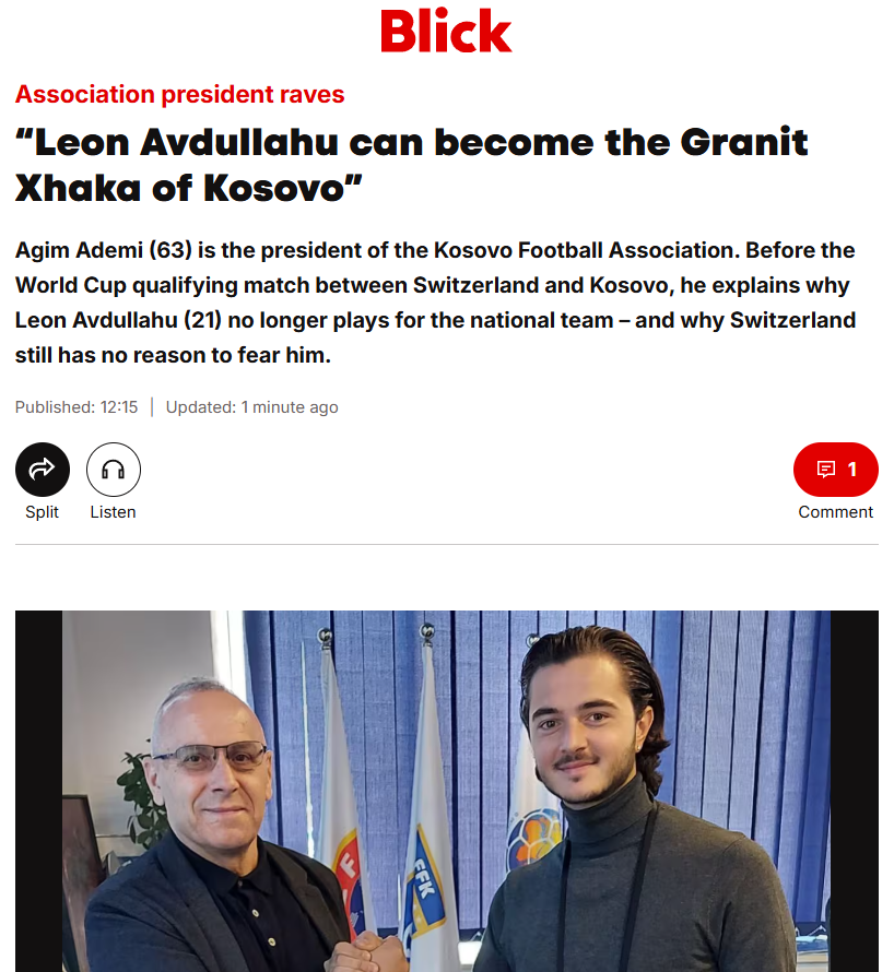 Agim Ademi: Leon Avdullahu mund të bëhet Granit Xhaka i Kosovës Agim Ademi: Leon Avdullahu mund të bëhet Granit Xhaka i Kosovës